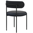 Meridian Furniture Beacon Black Vegan Leather and Boucle Dining Chair (Set of 2)
