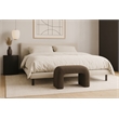 Meridian Furniture Niagara Brown Boucle Fabric Bench