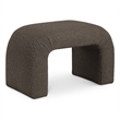 Meridian Furniture Niagara Brown Boucle Fabric Bench