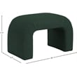 Meridian Furniture Niagara Green Boucle Fabric Bench