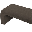 Meridian Furniture Niagara Brown Boucle Fabric Bench