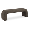 Meridian Furniture Niagara Brown Boucle Fabric Bench