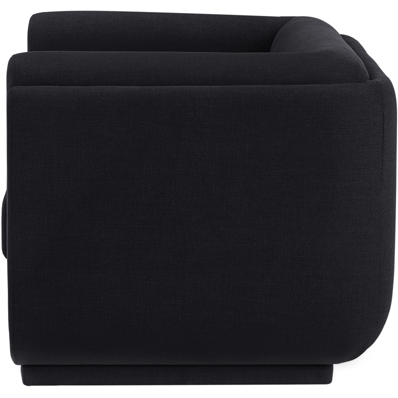 Meridian Furniture Kimora Black Linen Textured Fabric Chair