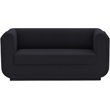 Meridian Furniture Kimora Black Linen Textured Fabric Loveseat