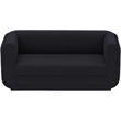 Meridian Furniture Kimora Black Linen Textured Fabric Loveseat