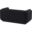 Meridian Furniture Kimora Black Linen Textured Fabric Loveseat