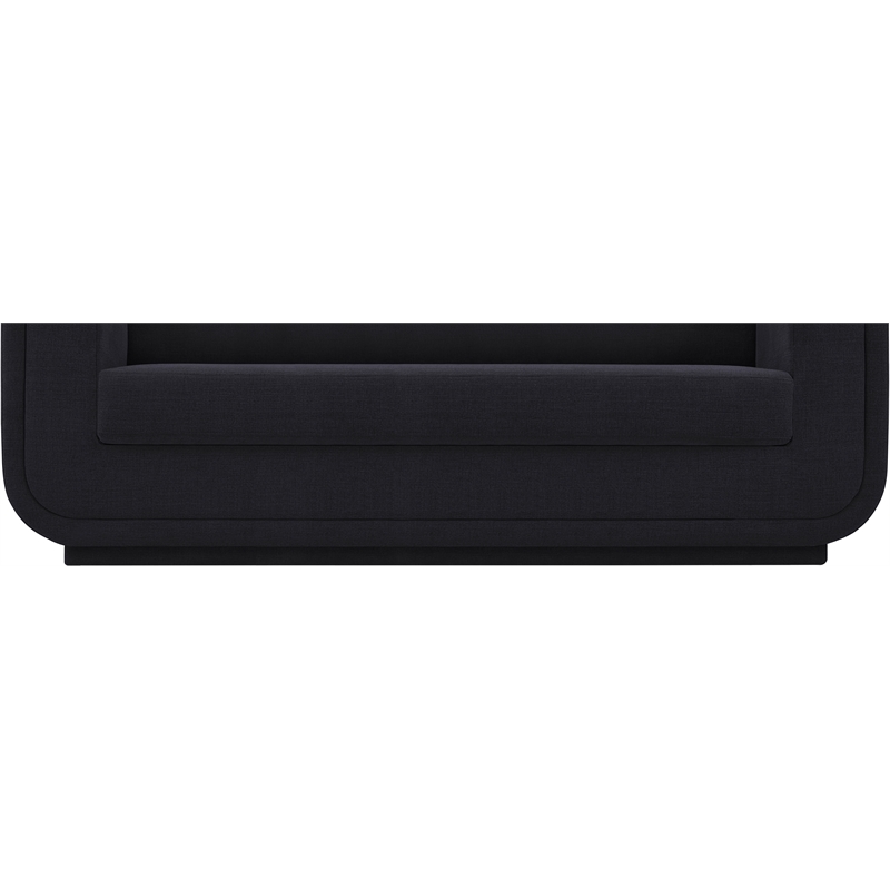 Meridian Furniture Kimora Black Linen Textured Fabric Loveseat