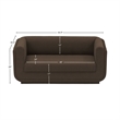 Meridian Furniture Kimora Brown Linen Textured Fabric Loveseat