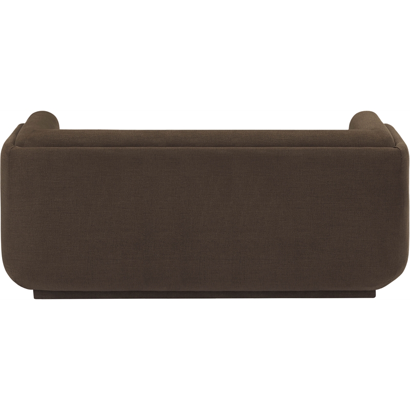 Meridian Furniture Kimora Brown Linen Textured Fabric Loveseat