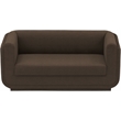 Meridian Furniture Kimora Brown Linen Textured Fabric Loveseat