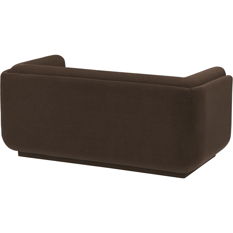 Meridian Furniture Kimora Brown Linen Textured Fabric Loveseat