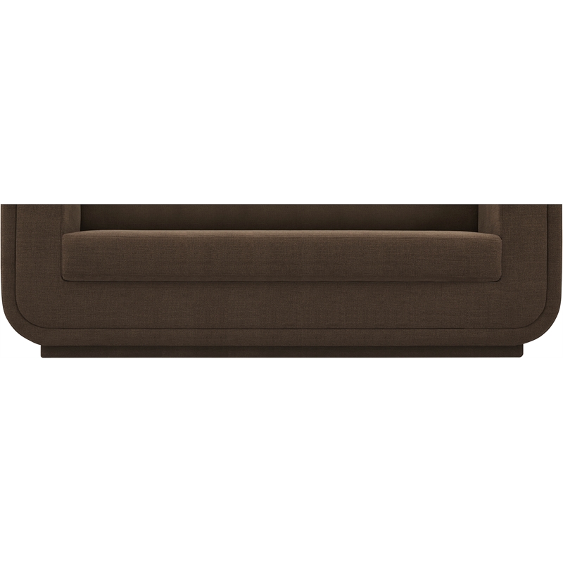 Meridian Furniture Kimora Brown Linen Textured Fabric Loveseat