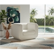 Meridian Furniture Kimora Cream Linen Textured Fabric Chair