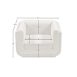 Meridian Furniture Kimora Cream Linen Textured Fabric Chair