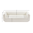 Meridian Furniture Kimora Cream Linen Textured Fabric Sofa
