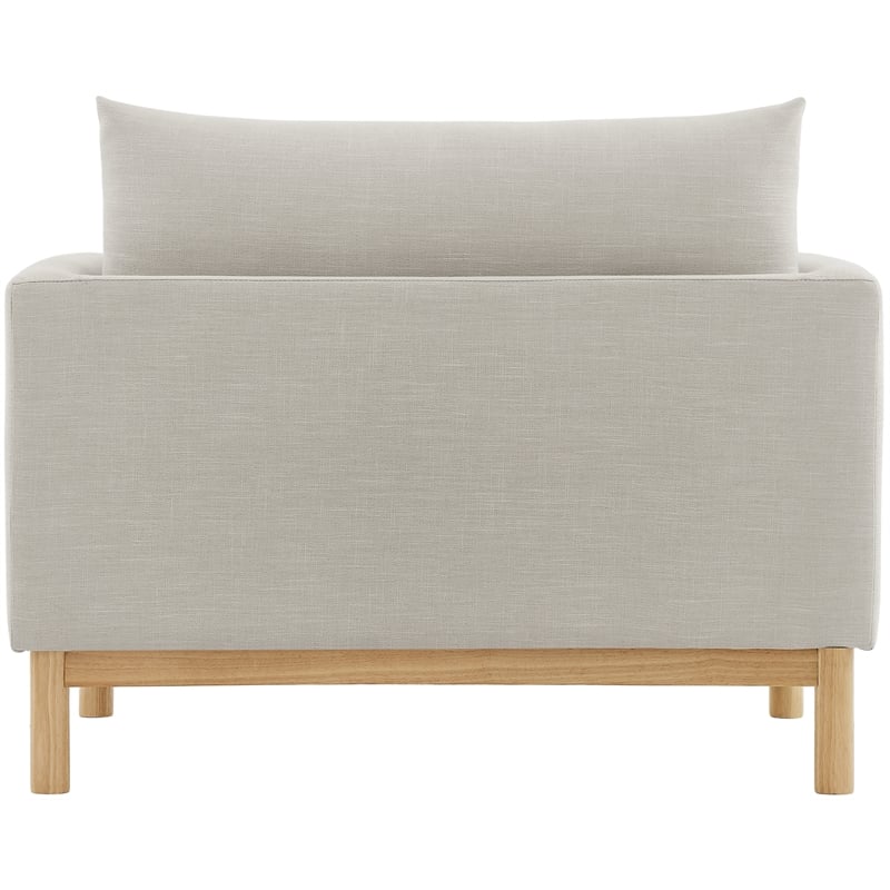 Meridian Furniture Langham Beige Linen Textured Fabric Chair