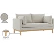Meridian Furniture Langham Beige Linen Textured Fabric Loveseat