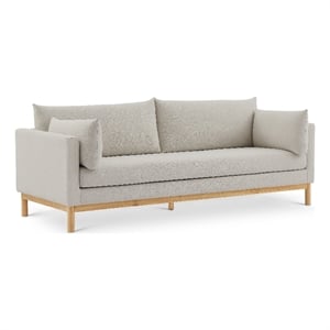 Meridian Furniture Langham Beige Linen Textured Fabric Sofa