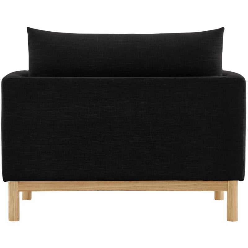 Meridian Furniture Langham Black Linen Textured Fabric Chair