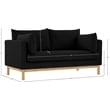 Meridian Furniture Langham Black Linen Textured Fabric Loveseat