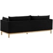 Meridian Furniture Langham Black Linen Textured Fabric Sofa