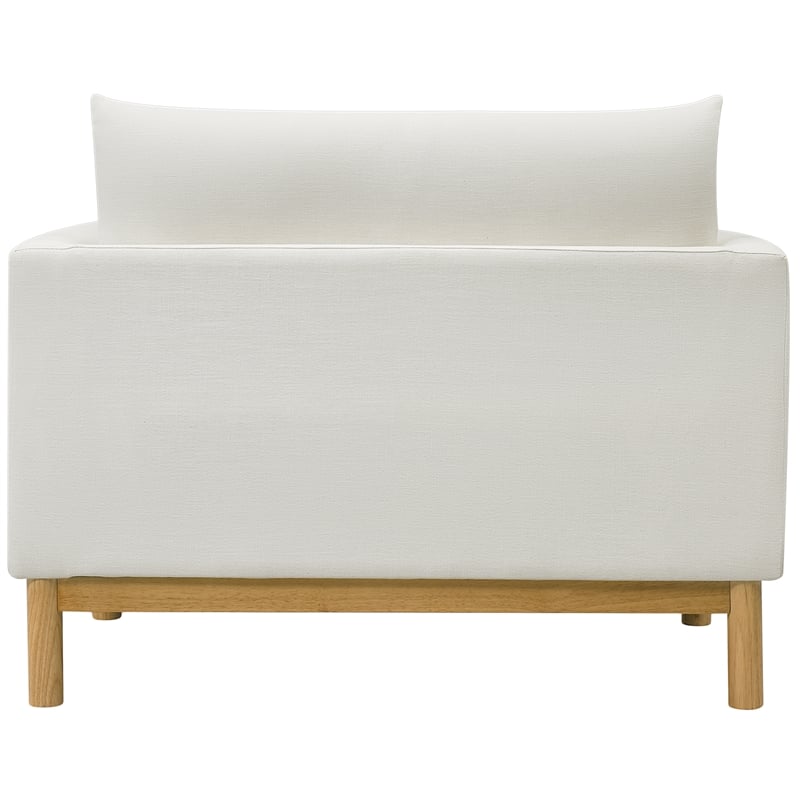 Meridian Furniture Langham Cream Linen Textured Fabric Chair