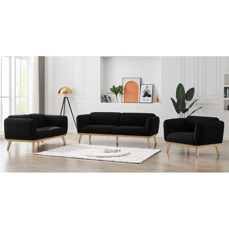 Meridian Furniture Nolita Black Boucle Fabric Chair