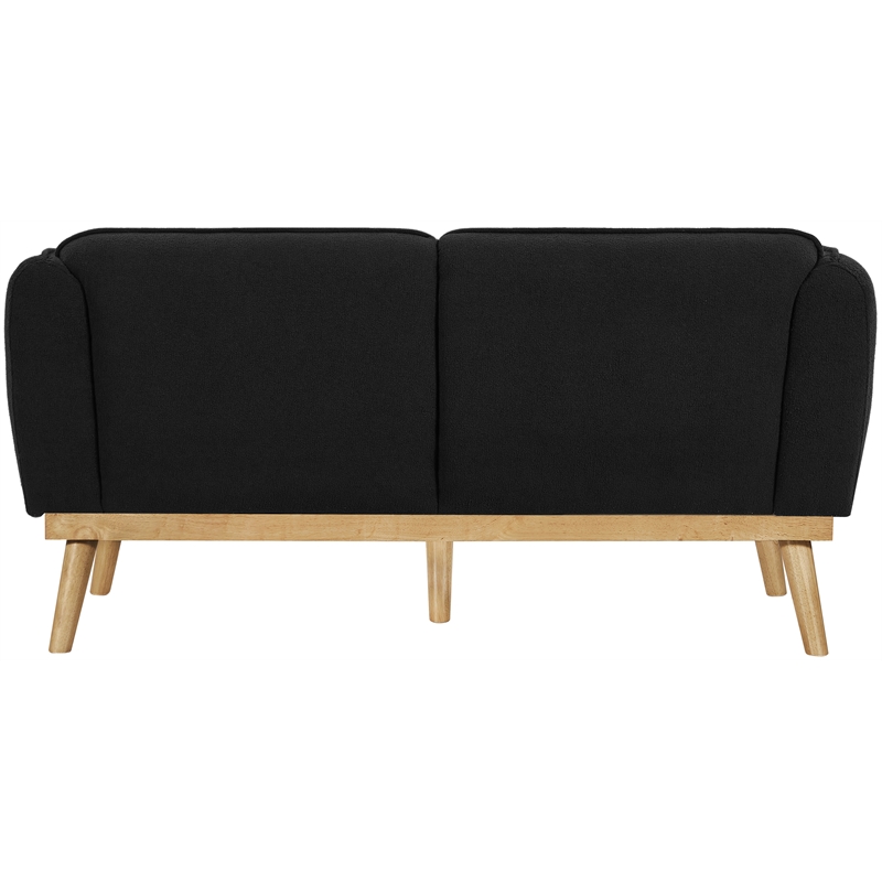 Meridian Furniture Nolita Black Boucle Fabric Loveseat