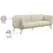 Meridian Furniture Nolita Cream Boucle Fabric Sofa