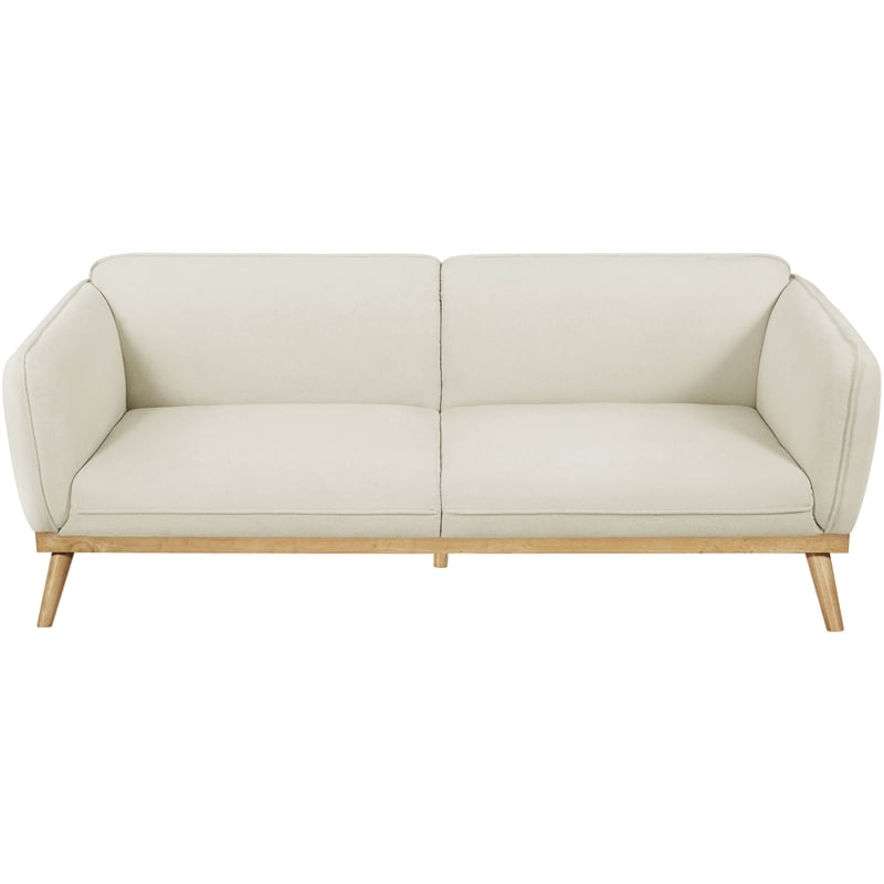 Meridian Furniture Nolita Cream Boucle Fabric Sofa