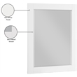 Meridian Furniture Monad White Mirror