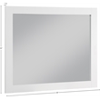 Meridian Furniture Monad White Mirror