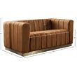 Meridian Furniture Marlon Saddle Velvet Loveseat