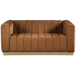 Meridian Furniture Marlon Saddle Velvet Loveseat