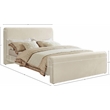 Meridian Furniture Sloan Cream Velvet Queen Bed