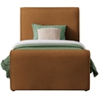 Meridian Furniture Sloan Saddle Velvet Twin Bed