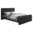 Meridian Furniture Stylus Black Boucle Fabric Full Bed