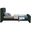 Meridian Furniture Stylus Green Boucle Fabric Twin Bed