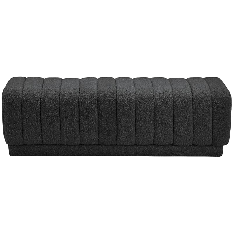 Meridian Furniture Heathrow Black Ottoman/Bench