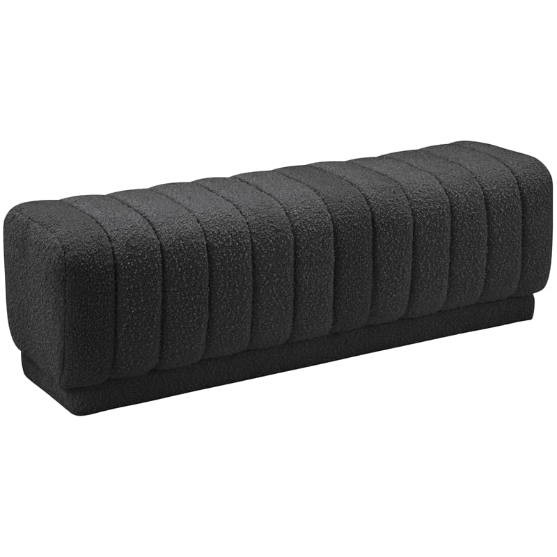 Meridian Furniture Heathrow Black Ottoman/Bench