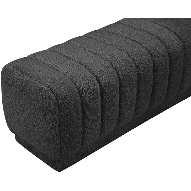 Meridian Furniture Heathrow Black Ottoman/Bench