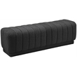 Meridian Furniture Heathrow Black Ottoman/Bench