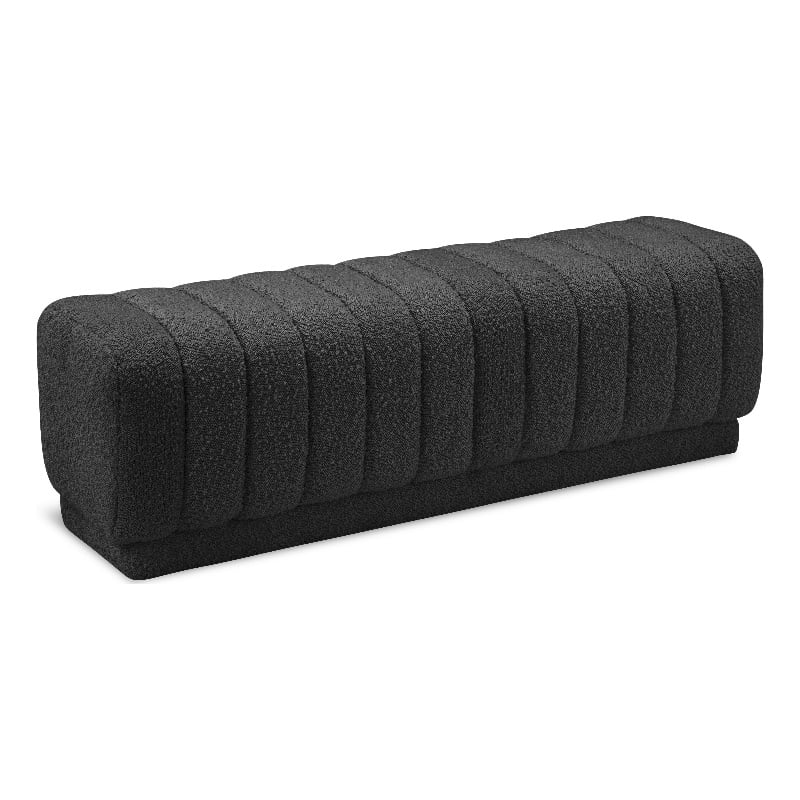 Meridian Furniture Heathrow Black Ottoman/Bench