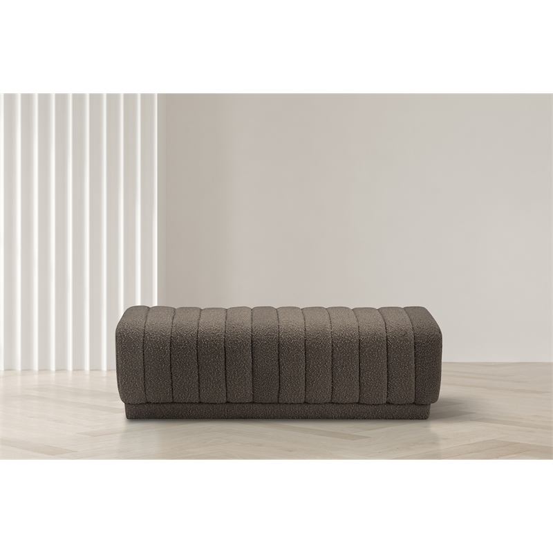 Meridian Furniture Heathrow Brown Ottoman/Bench