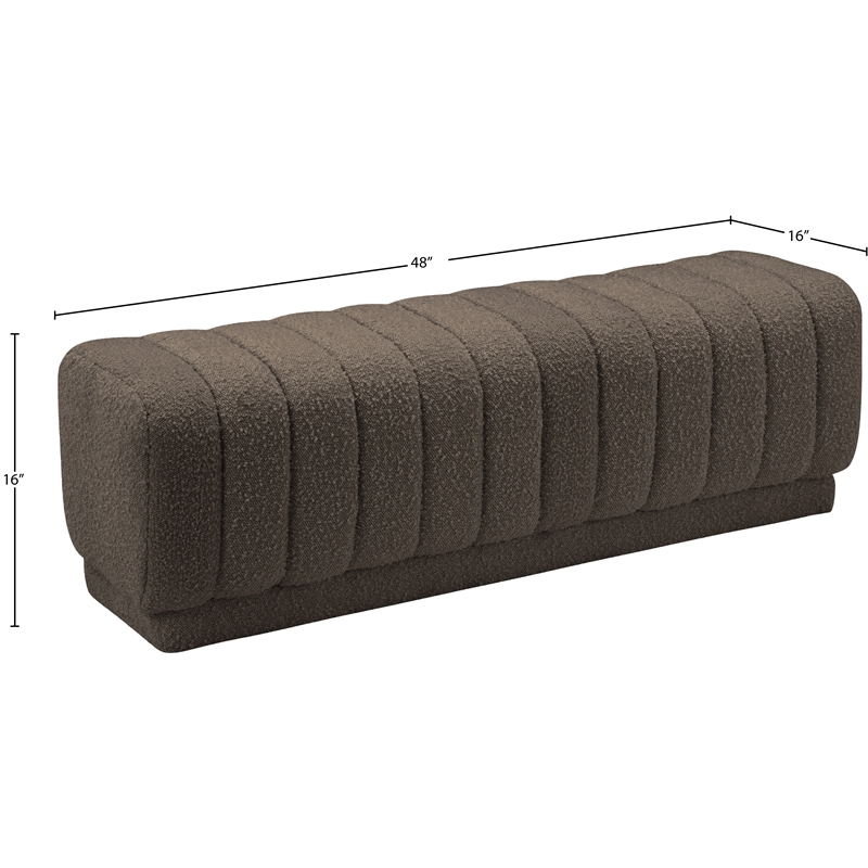 Meridian Furniture Heathrow Brown Ottoman/Bench