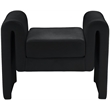 Meridian Furniture Stylus Black Velvet Bench