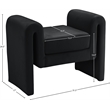Meridian Furniture Stylus Black Velvet Bench