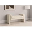 Meridian Furniture Stylus Cream Velvet Bench