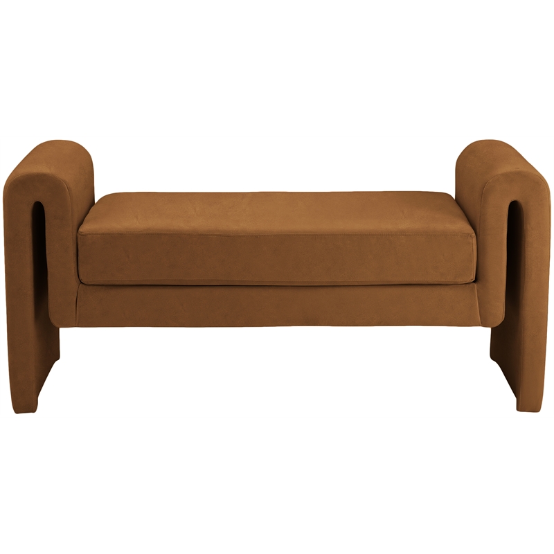 Meridian Furniture Stylus Saddle Velvet Bench