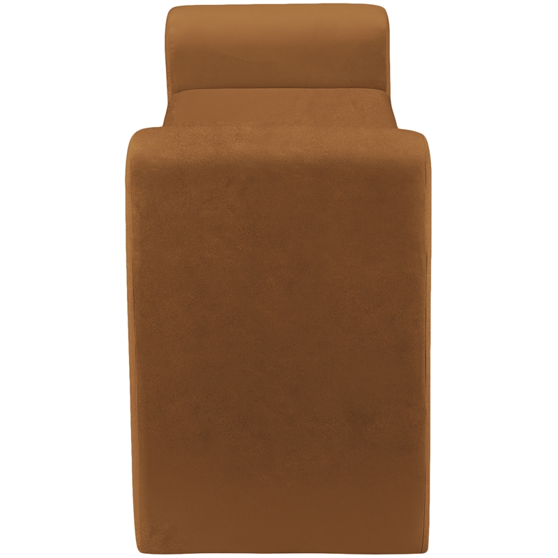 Meridian Furniture Stylus Saddle Velvet Bench